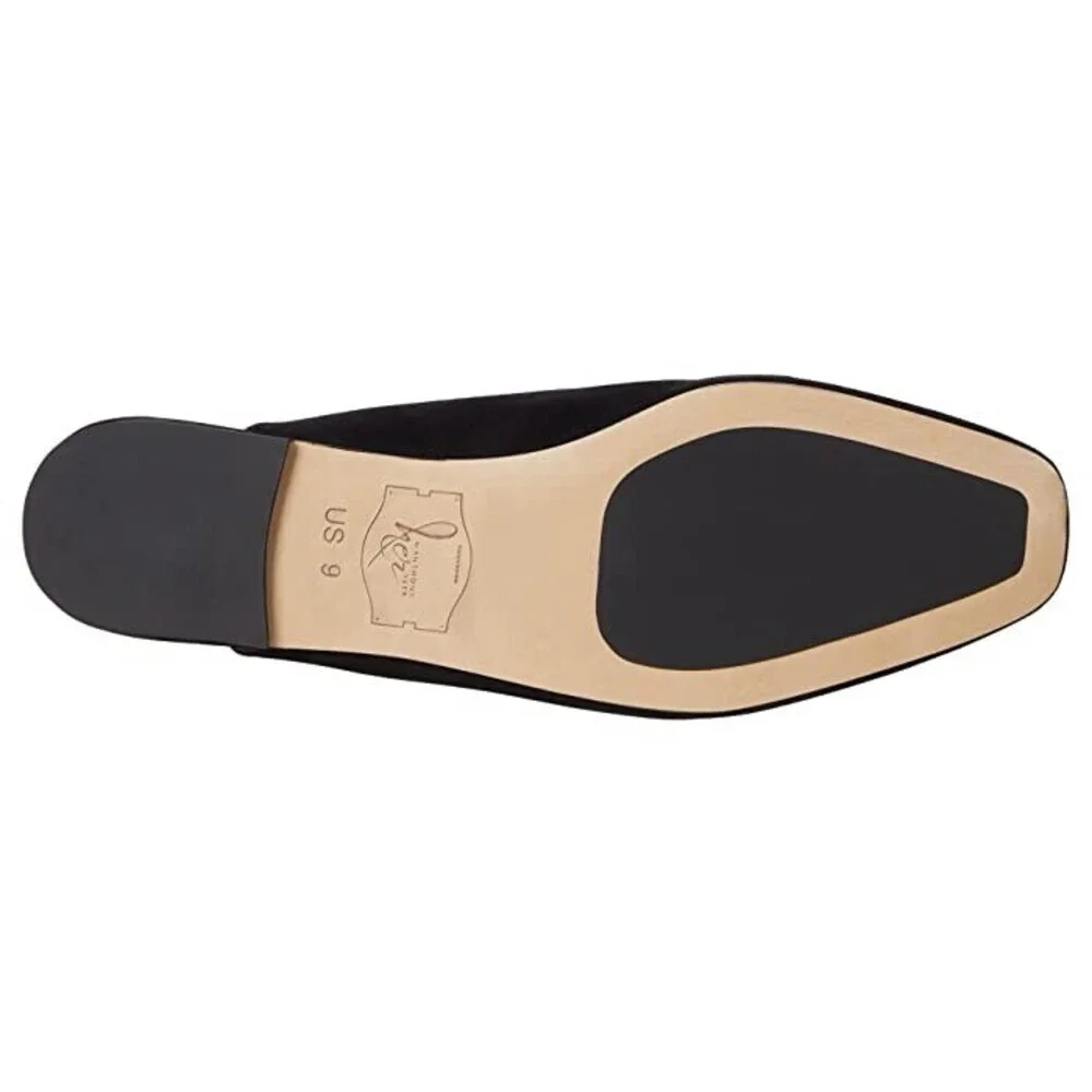 Her by Anthony Veer Lara Flats Women's US 6.5 Black Suede Slip On Mule JOBB1144